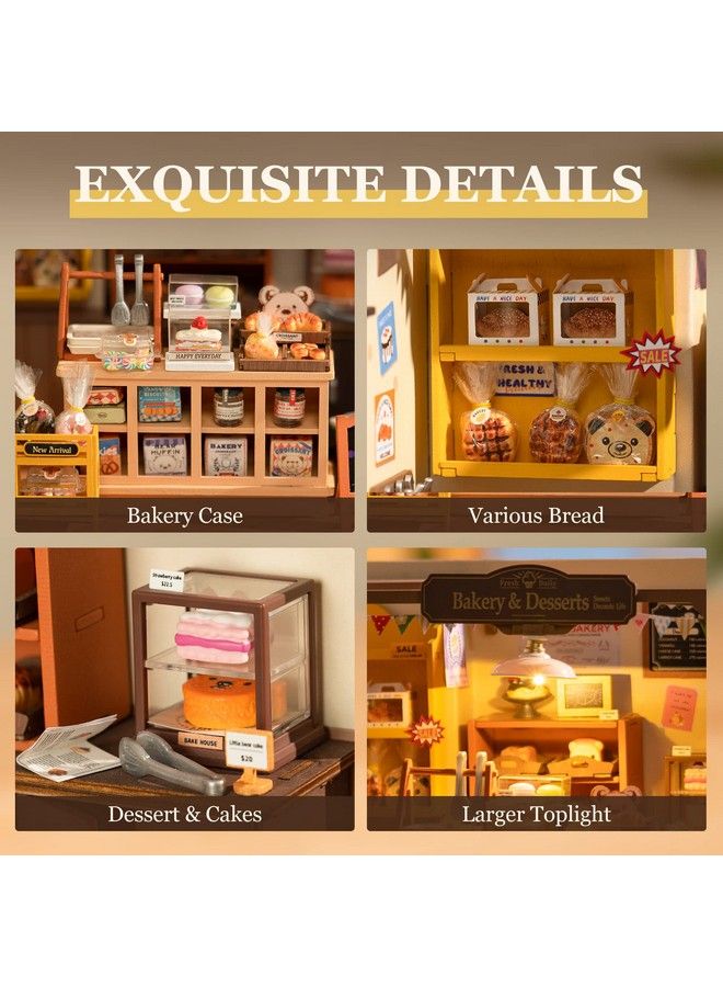 Miniature House Kit Diy Mini Dollhouse With Accessories Tiny Store Making Kit With Light Hobby Birthday Gifts For Kids & Adults