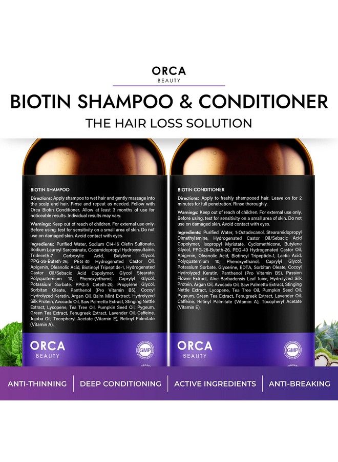 Biotin Shampoo And Conditioner Shampoo For Thinning Hair And Hair Loss Routine Shampoo And Conditioner For Women Hair Loss Hair Thickening Shampoo   Biotin Shampoo And Conditioner For Hair Growth