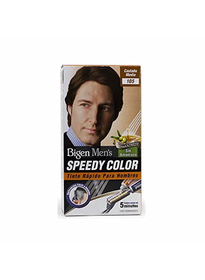 Men'S Speedy Hair Color Medium Brown 40Gm+40Gm -105, 80G