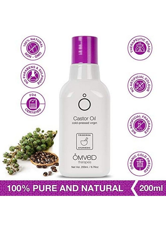Organic Castor Virgin Oil Cold Pressed 200 Ml