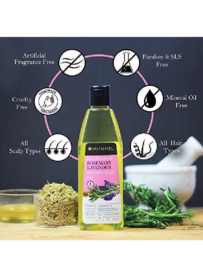 Rosemary Lavender Oil For Healthy Hair Scalp Hair Roots 100% Pure Natural Undiluted Coldpressed Oil 225Ml