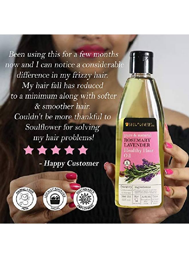 Rosemary Lavender Oil For Healthy Hair Scalp Hair Roots 100% Pure Natural Undiluted Coldpressed Oil 225Ml