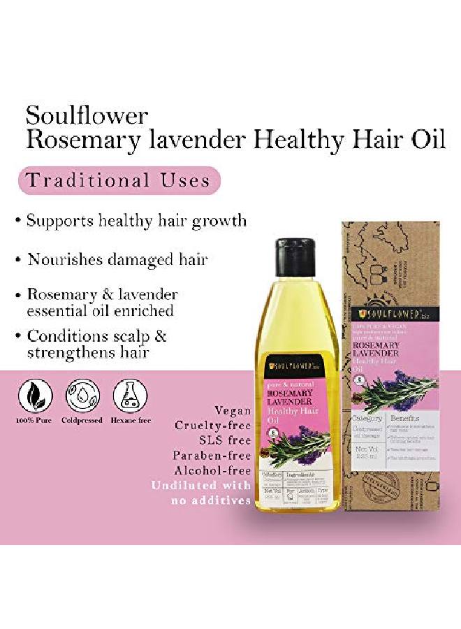 Rosemary Lavender Oil For Healthy Hair Scalp Hair Roots 100% Pure Natural Undiluted Coldpressed Oil 225Ml