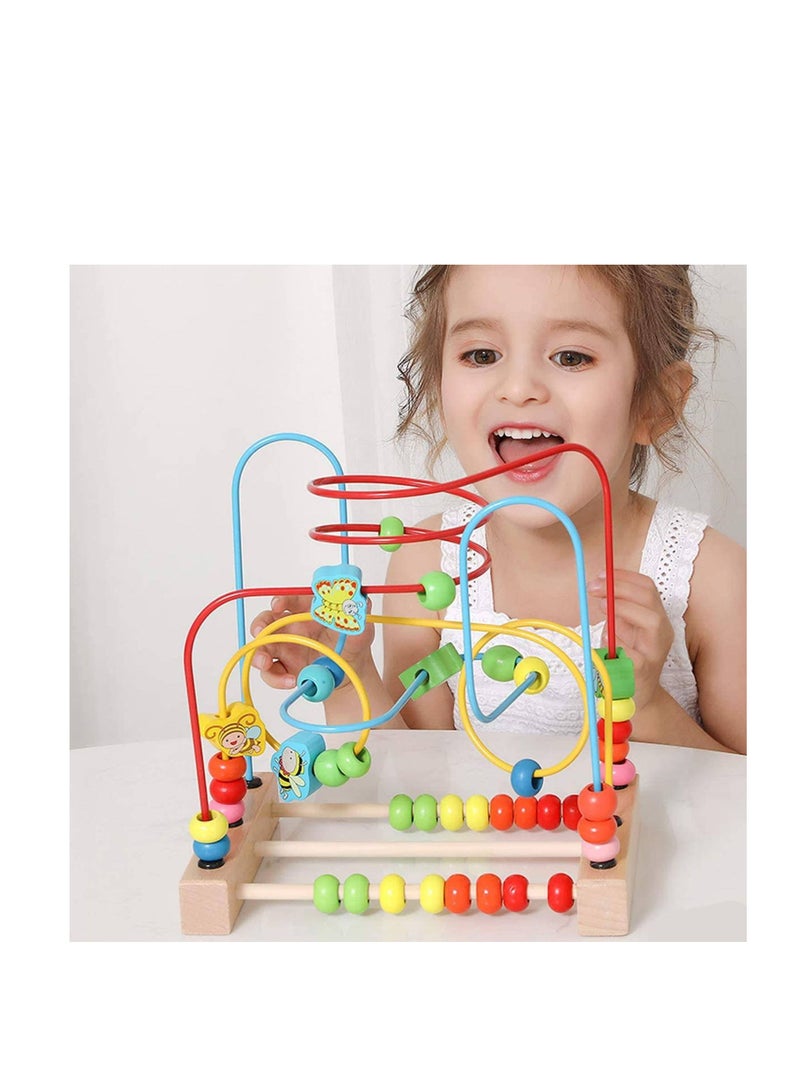 Factory Price Wooden Bead Maze Toys For Kids, Abacus Teaching Toys, Activity Montessori Kids Learning And Educational Toys