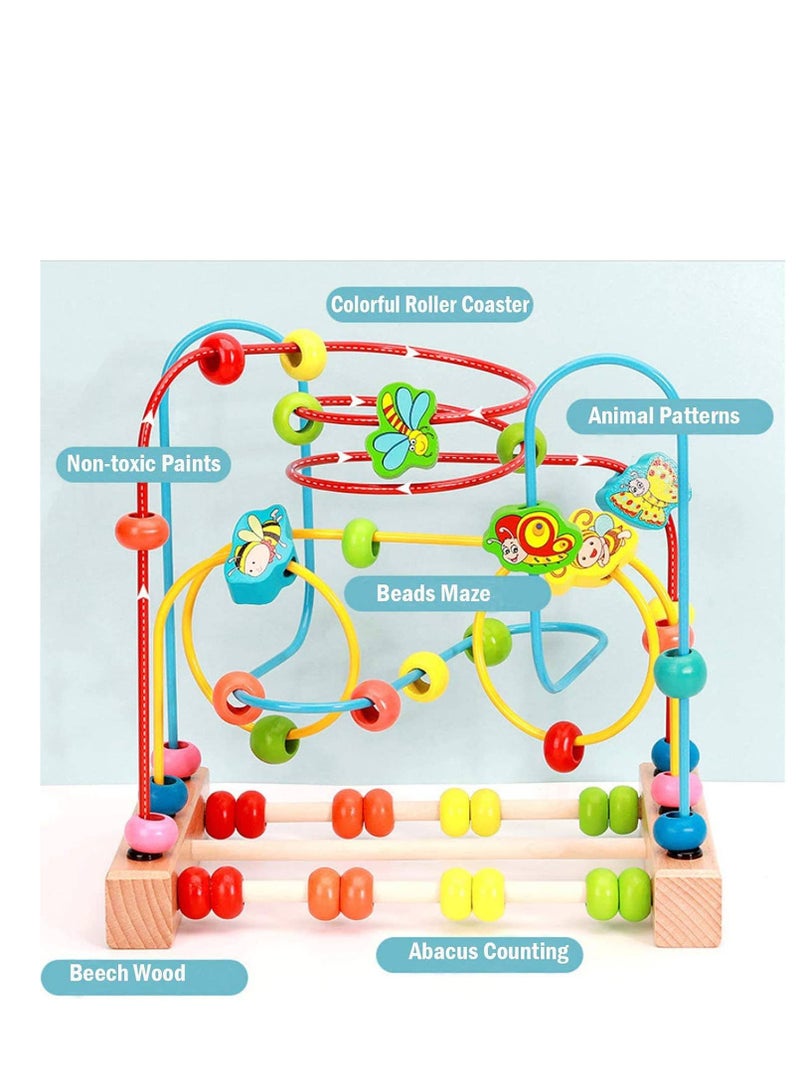 Factory Price Wooden Bead Maze Toys For Kids, Abacus Teaching Toys, Activity Montessori Kids Learning And Educational Toys