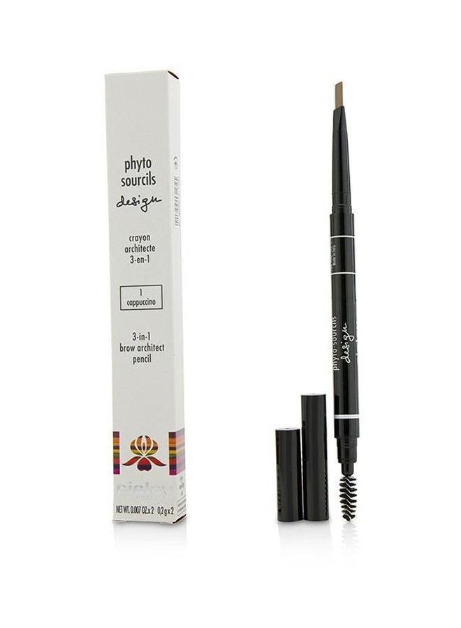 Phyto Sourcils Design 3-In-1 Brow Architect Pencil Cappucino