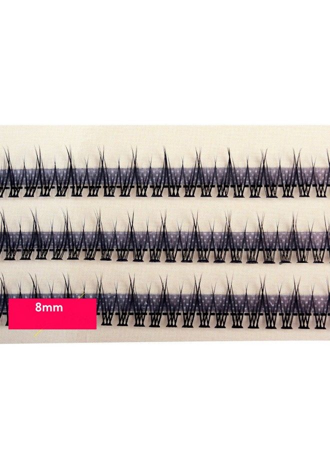 120Pcs 8Mm/10Mm/12Mm/14Mm/16Mm To Choose Fish Tail Design 0.1 C Curl 3D Individual Mink False Eyelashes Extension Soft Black Fake False Eye Lashes （10Mm）