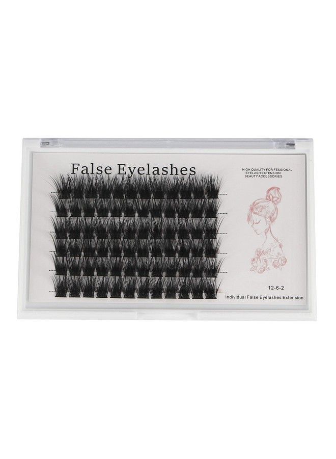 72Pcs Wide Cluster 3D Effect Glue Bonded Mink Super Cluster Eyelash Home Eyelash Extension Eyelashes D Curl Individual Lashes Makeup (20Mm)