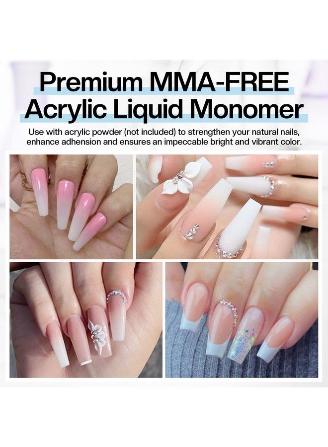 8 Oz Monomer Professional Monomer Acrylic Nail Liquid 240Ml Acrylic Monomer Liquid For Acrylic Powder Acrylic Nails Extension Mma Free Nonyellowing