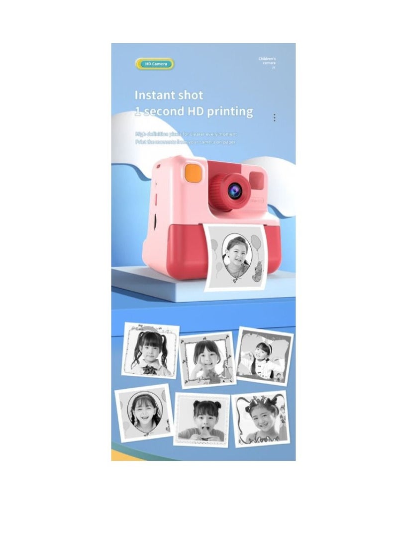 Kids Camera Instant Print Camera with TF Card Print Paper 26MP 1080P Camera 2.0