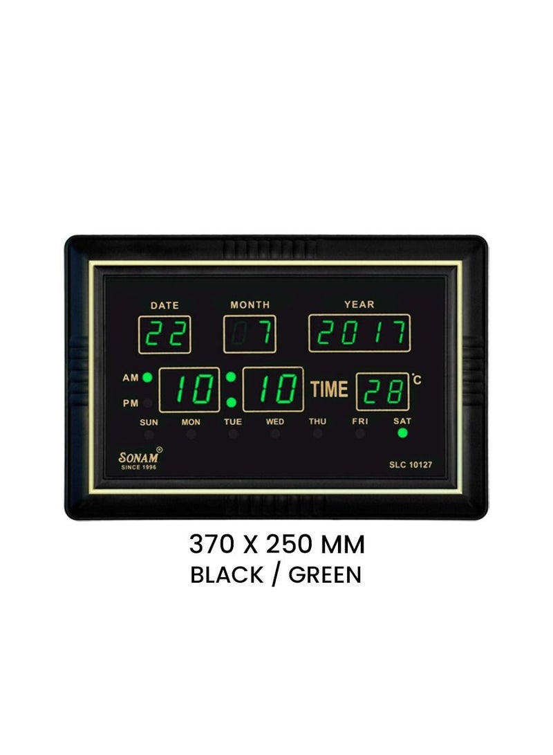 Digital Rectangle Wall Clock 10127 Green