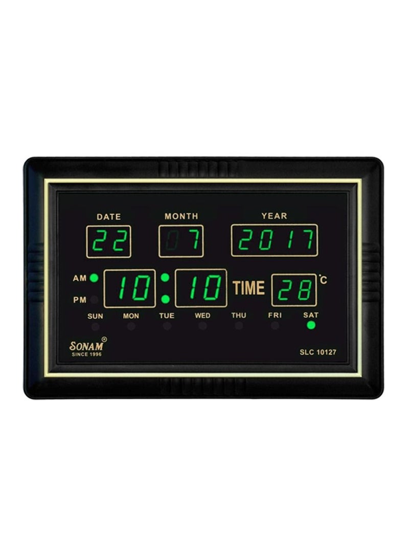 Digital Rectangle Wall Clock 10127 Green