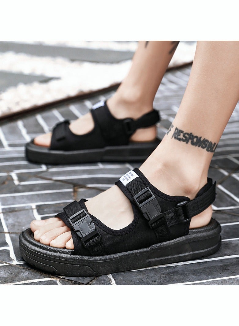 Men's Casual Sandals, Open Toe Water Shoes, Breathable Non-Slip Beach Sandals, Pool Slide Flat Sandals, Adjustable Flat Shoes With Back-Strap, Outdoor Water Sandals For Rekking, Fishing, Kayaking, Walking, Beach Vacations, Trip
