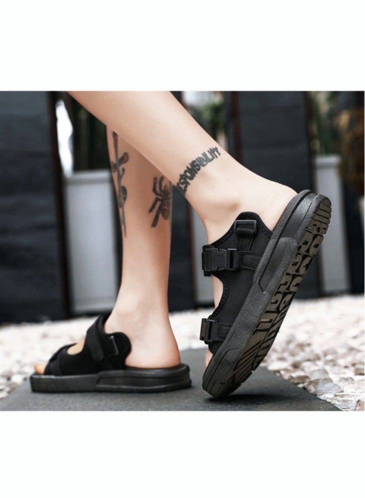Men's Casual Sandals, Open Toe Water Shoes, Breathable Non-Slip Beach Sandals, Pool Slide Flat Sandals, Adjustable Flat Shoes With Back-Strap, Outdoor Water Sandals For Rekking, Fishing, Kayaking, Walking, Beach Vacations, Trip