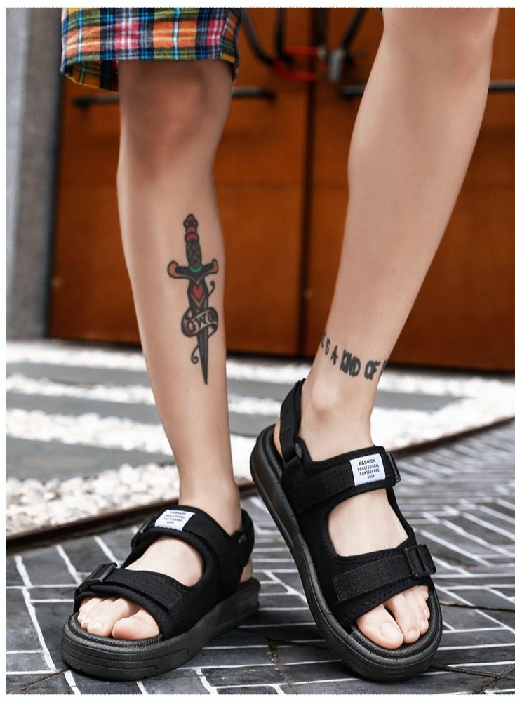 Men's Casual Sandals, Open Toe Water Shoes, Breathable Non-Slip Beach Sandals, Pool Slide Flat Sandals, Adjustable Flat Shoes With Back-Strap, Outdoor Water Sandals For Rekking, Fishing, Kayaking, Walking, Beach Vacations, Trip
