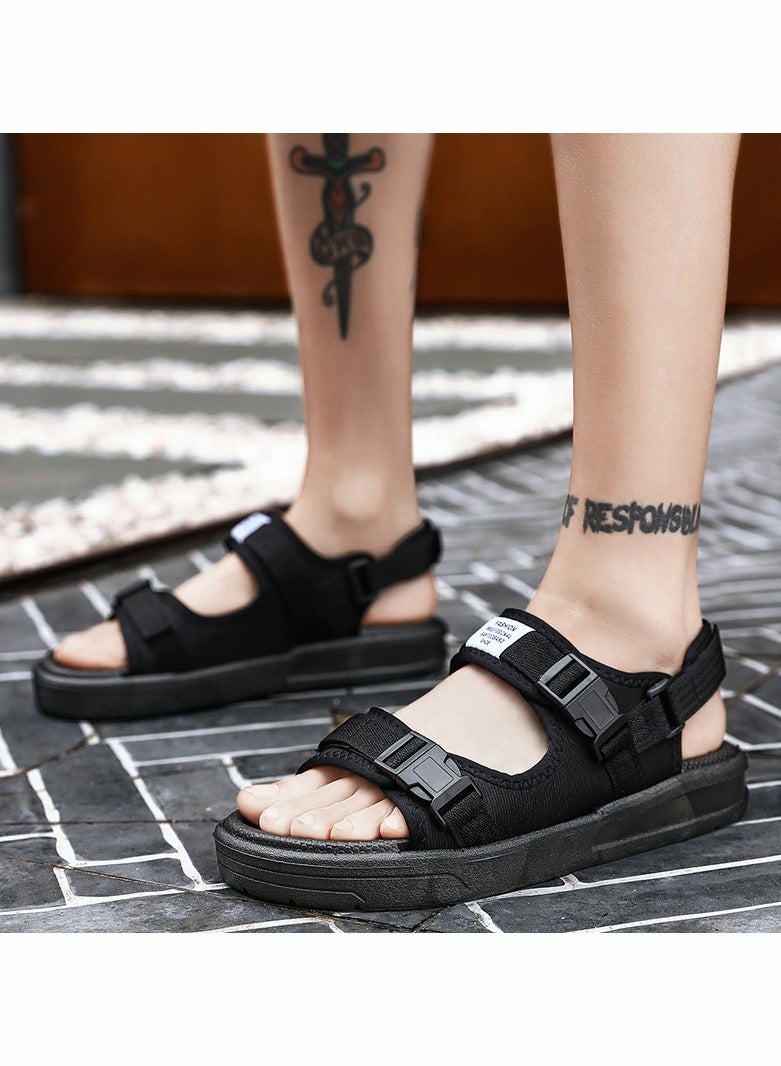 Men's Casual Sandals, Open Toe Water Shoes, Breathable Non-Slip Beach Sandals, Pool Slide Flat Sandals, Adjustable Flat Shoes With Back-Strap, Outdoor Water Sandals For Rekking, Fishing, Kayaking, Walking, Beach Vacations, Trip