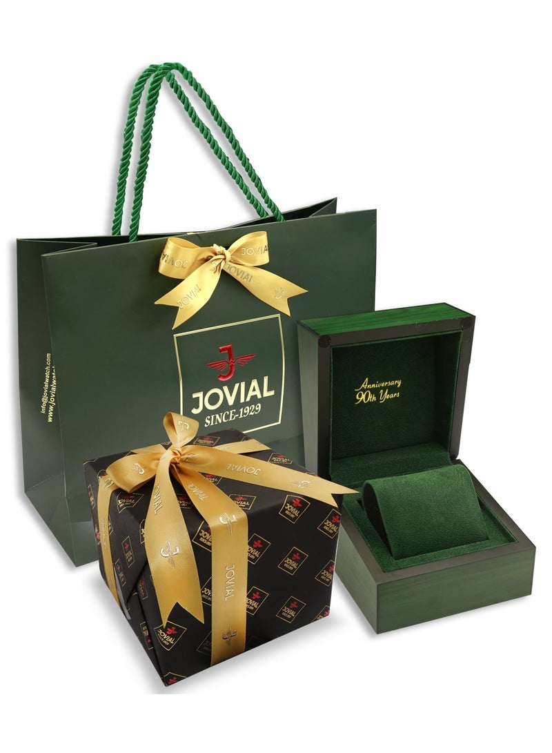 JOVIAL 5056 LTMQ01 ZE Women's Fashion Stainless Steel Watch, 28mm, White