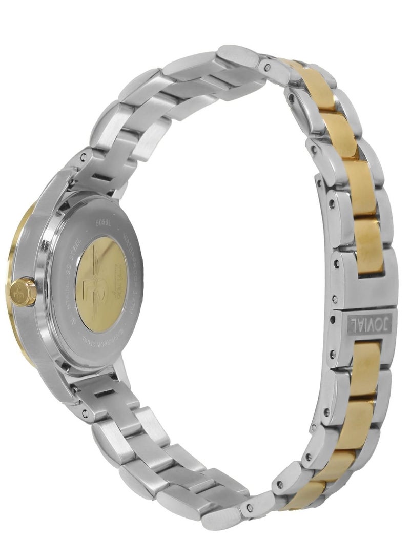 JOVIAL 5056 LTMQ01 ZE Women's Fashion Stainless Steel Watch, 28mm, White