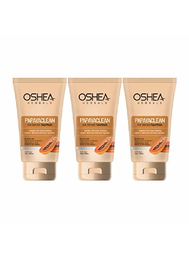 Papayaclean Anti Blemishes Face Wash Pack Of 3 (120g Each)