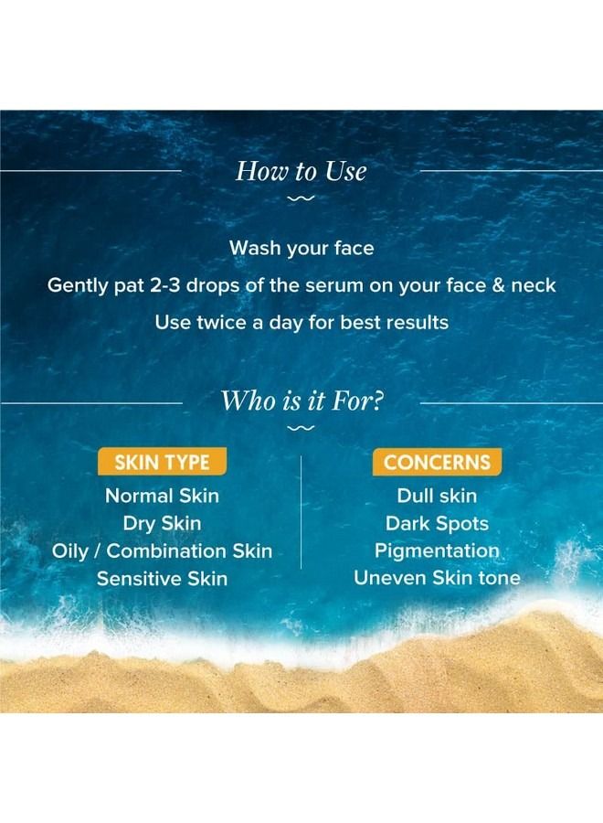 Glow+ Concentrate Face Serum for Glowing Skin & Skin Brightening with Vitamin C Papaya & Hyaluronic Acid Non Sticky 30 ML