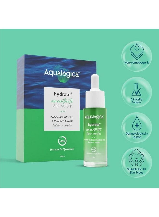 Hydrate+ Face Serum for Dewy Plump Skin with Coconut Water Hyaluronic Acid 30ML