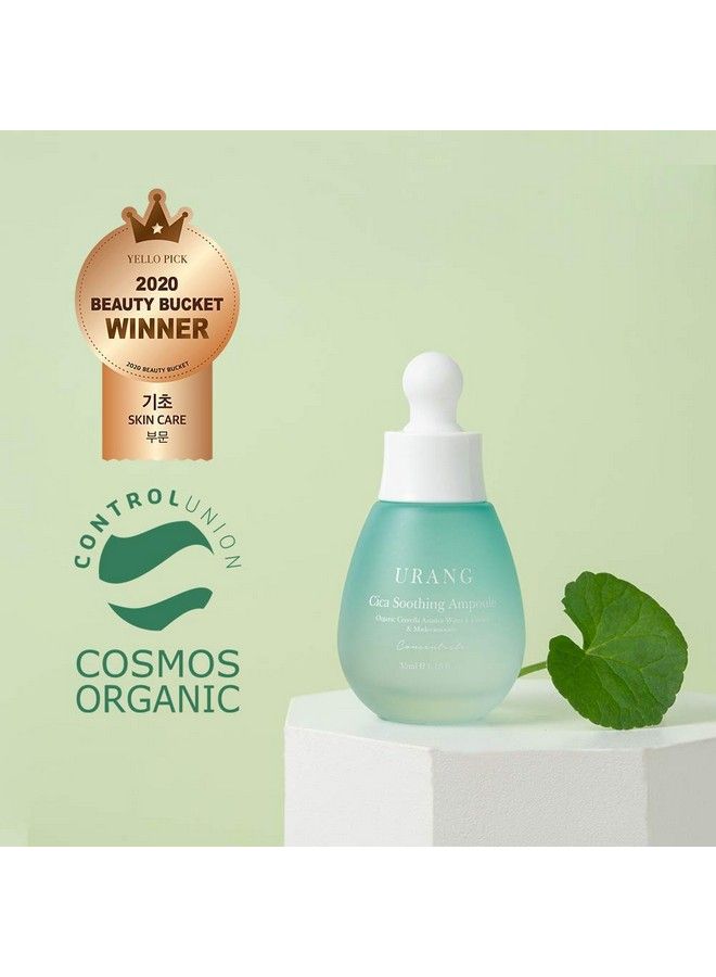 Cica Soothing Ampoule ; Cosmos Organic Certified ; Vegan Soothing Calming & Moisturizing Skincare; For Acne & Redness Treatment ; All Skin Types Oily Dry & Sensitive ;1.18 Fl Oz