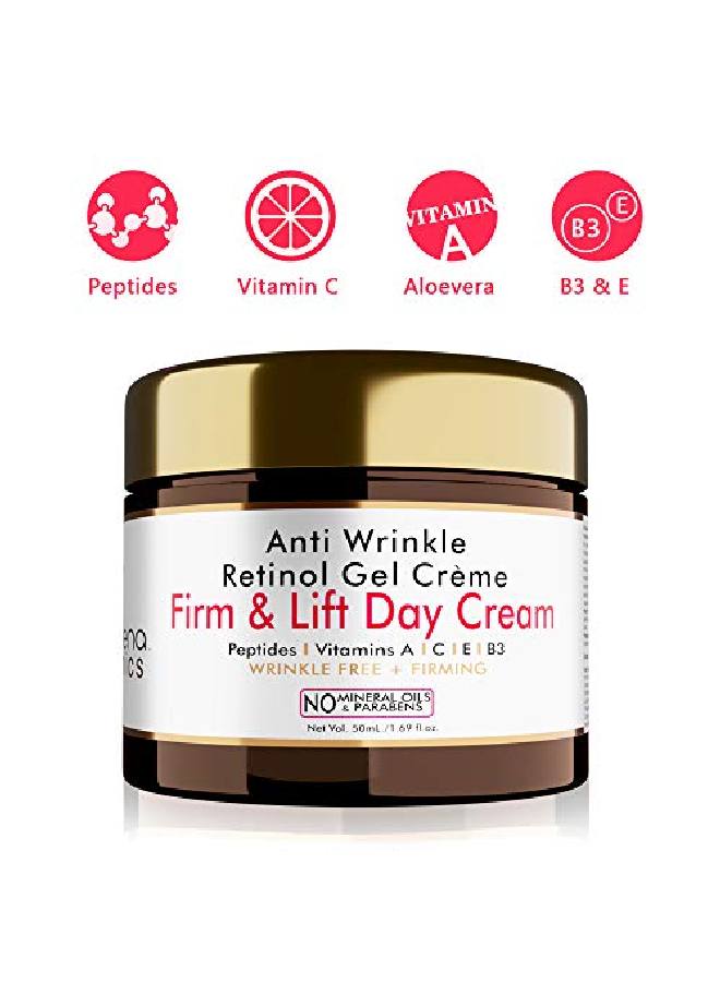 Firm & Lift Day Cream with Retinol Gel Vitamin AC E & B3 No minerals & Parabens 50 ml