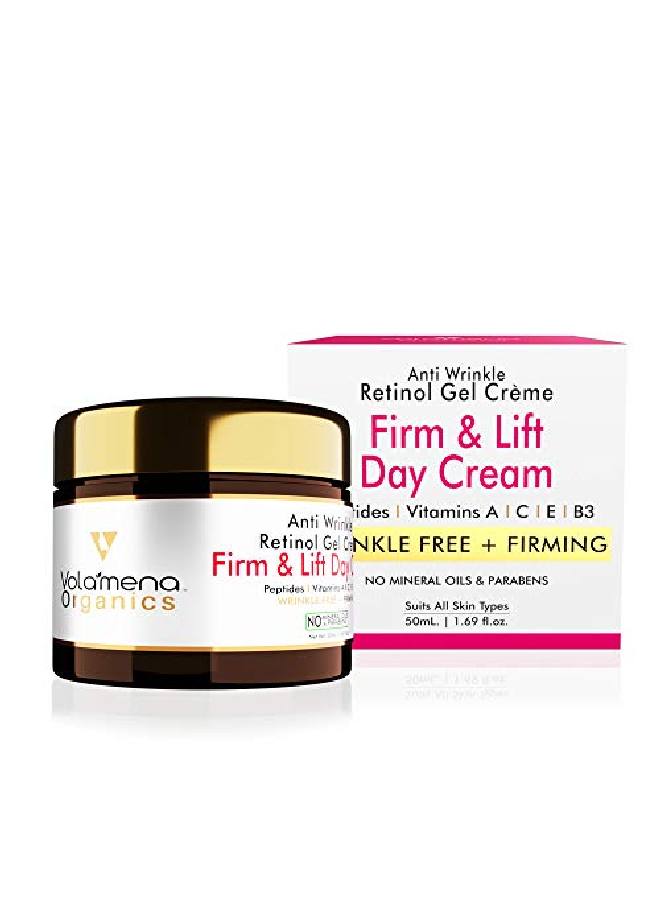 Firm & Lift Day Cream with Retinol Gel Vitamin AC E & B3 No minerals & Parabens 50 ml