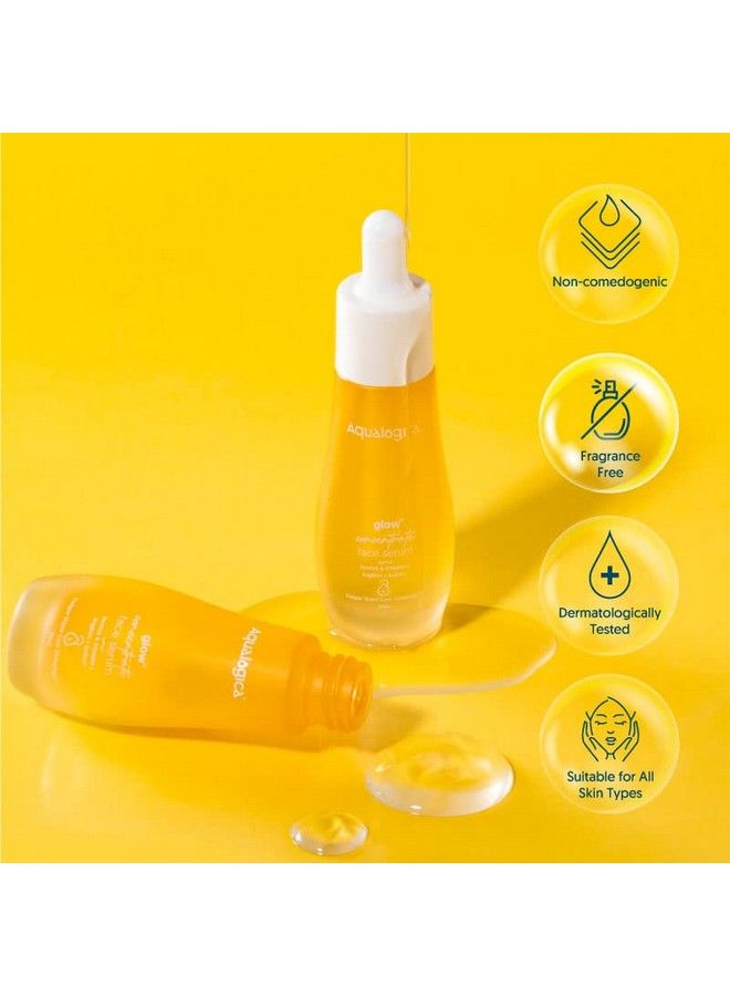 Glow+ Concentrate Face Serum For Glowing Skin & Skin Brightening With Vitamin C Papaya & Hyaluronic Acid Non Sticky 30 Ml