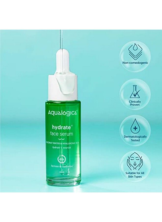 Hydrate+ Face Serum For Dewy & Plump Skin With Coconut Water & Hyaluronic Acid 30Ml