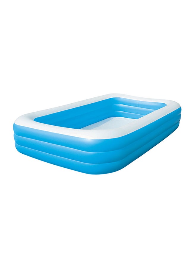 Durable and Non-toxic 3 Individual Air Chambers Rectangular Shape Vinyl Inflatable Pool 305x183x46cm