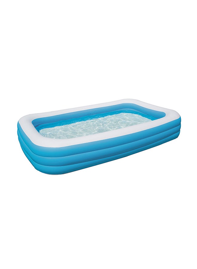 Durable and Non-toxic 3 Individual Air Chambers Rectangular Shape Vinyl Inflatable Pool 305x183x46cm