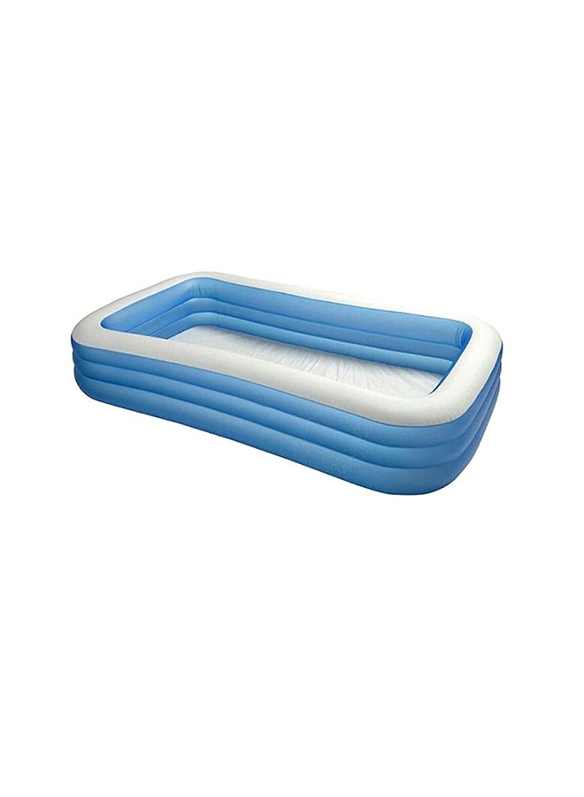 Durable and Non-toxic 3 Individual Air Chambers Rectangular Shape Vinyl Inflatable Pool 305x183x46cm