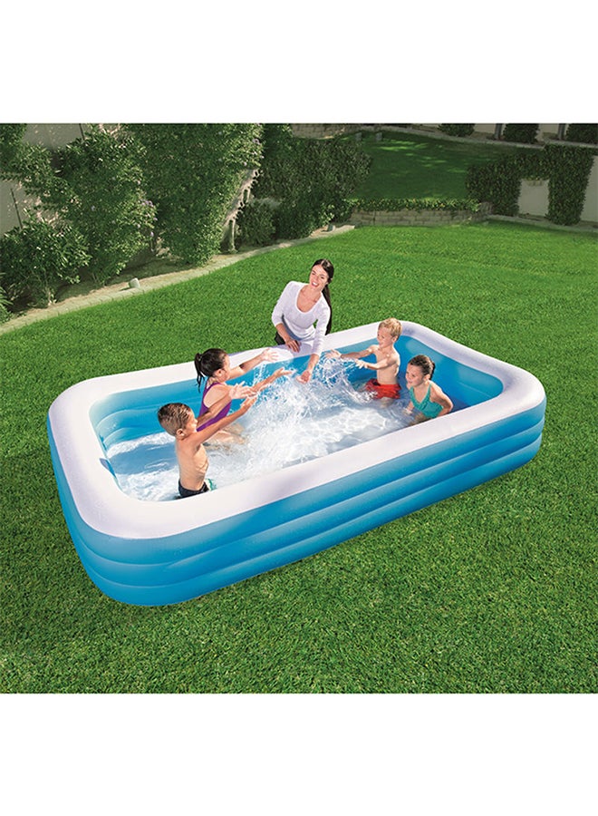 Durable and Non-toxic 3 Individual Air Chambers Rectangular Shape Vinyl Inflatable Pool 305x183x46cm