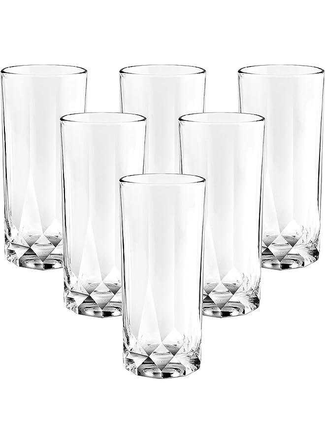 P02809 Connexion Long Drink, Pack Of 6, Clear, 430 Ml, Glass
