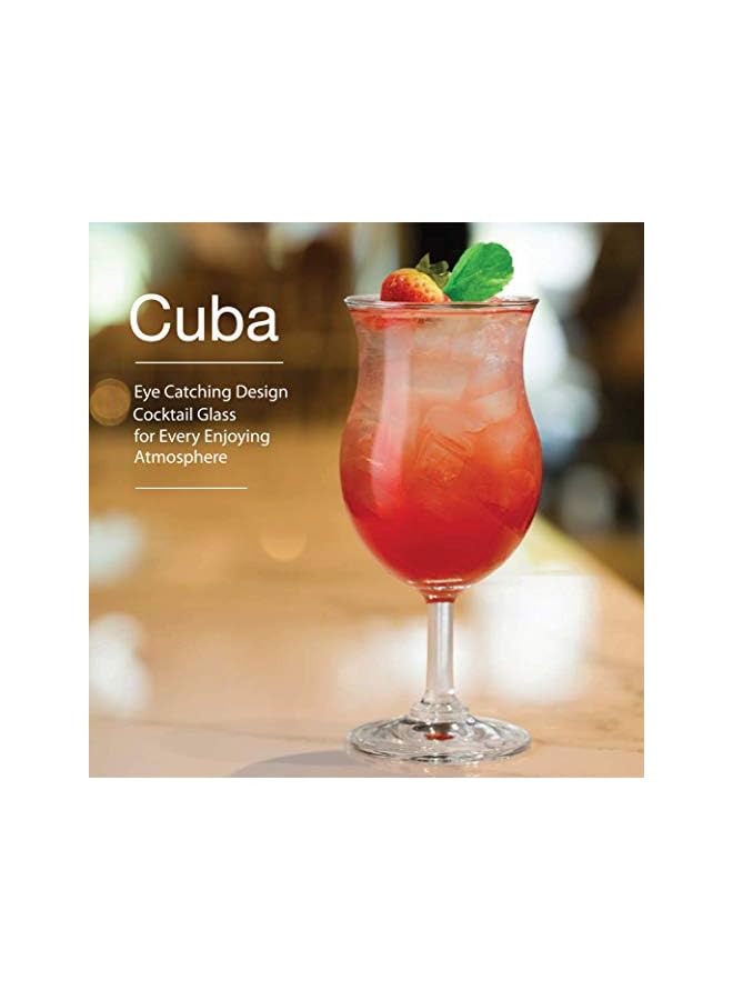 Cuba Poco Grande Cocktail/Mocktail Glass, Pack Of 6, Clear, 350 ML, 522H12