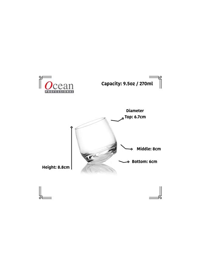 J14209 Cuba Rock (Whiskey/Whisky) Glass, Pack Of 6, Clear, W 60.0 X H 88.0 X D 67.0 Mm, 270 ML, Glass