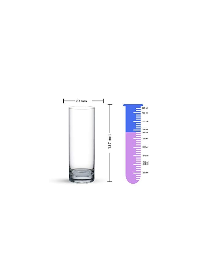 New York Hi Ball Glass, Pack Of 6, Clear, 340 Ml, B07812