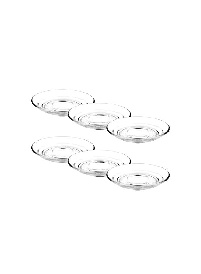 Caffe Saucer, 5.75 Inch, Pack Of 6, Clear, P02471