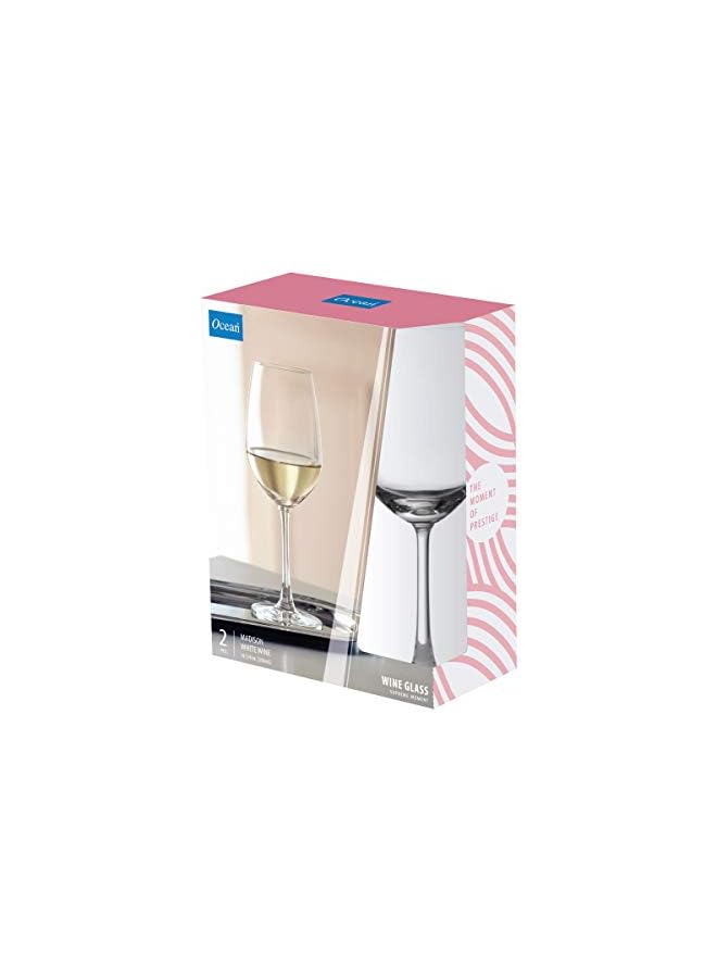 Madison White Wine Glass 350 ml, Clear ,015W1202, 2 Pc Set