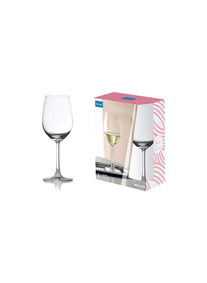 Madison White Wine Glass 350 ml, Clear ,015W1202, 2 Pc Set