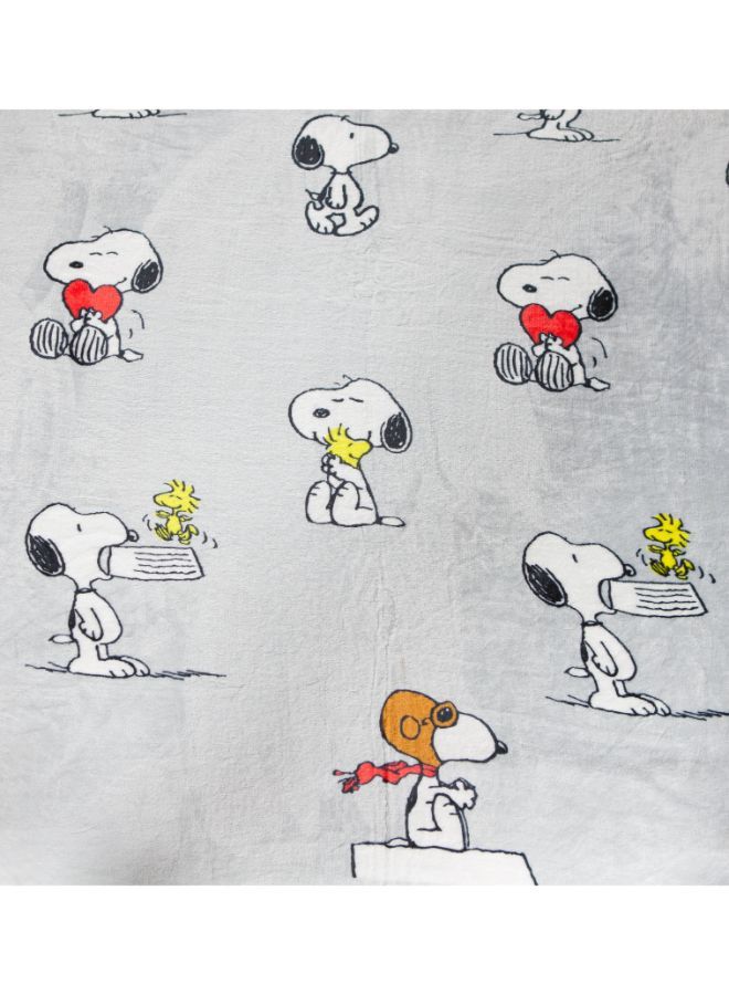 Polyester Hoodie Wearable Blanket - Snoopy Print 95x95 cm