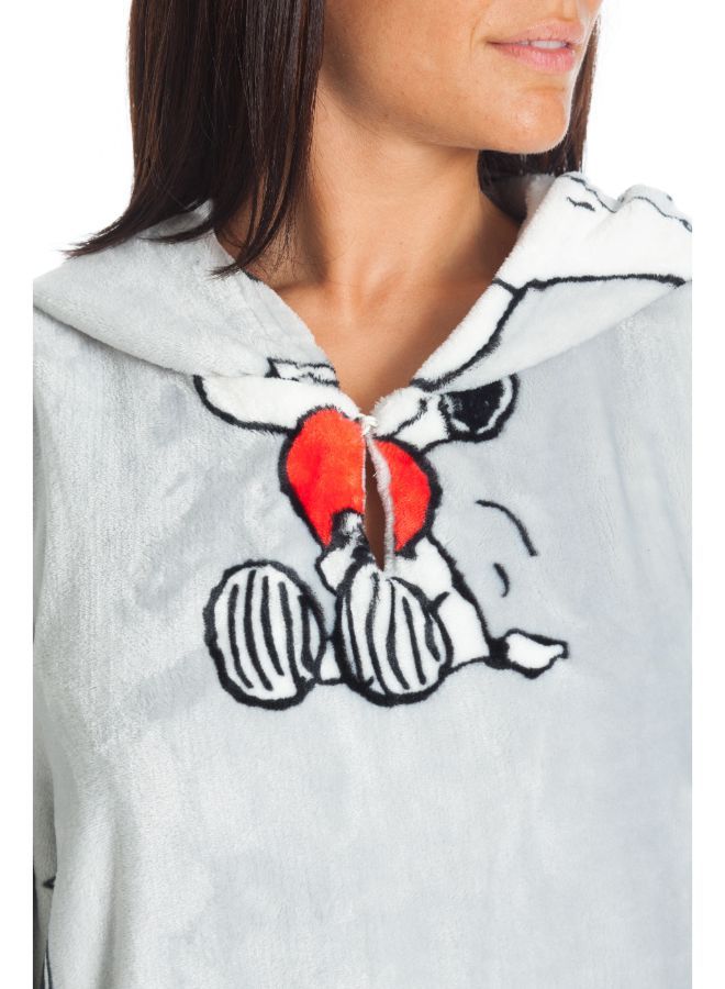 Polyester Hoodie Wearable Blanket - Snoopy Print 95x95 cm