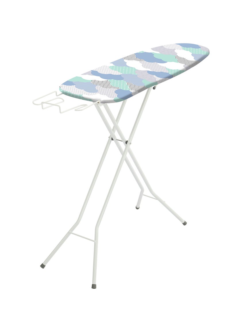 Iron Board Virgin Multicolour Ironing Table With Iron Holder Foldable And Adjustable 96x30cm
