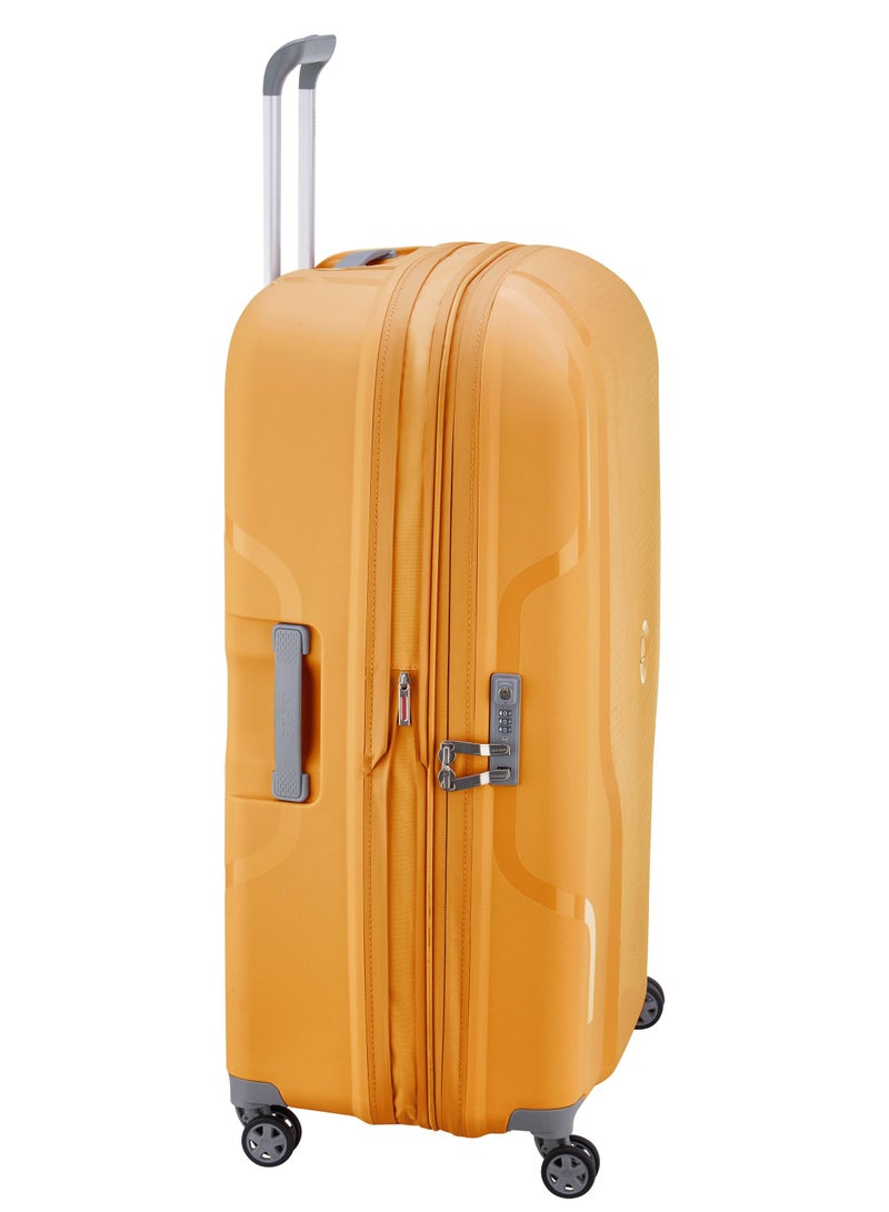 Delsey Clavel 83cm Hardcase 4 Double Wheel Expandable Check-In Luggage Trolley Yellow - 00384583005