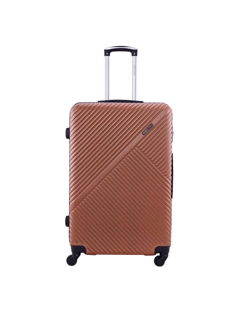 Vizro ABS Hardside Spinner Check In Large Luggage Trolley 24 Inch Orange