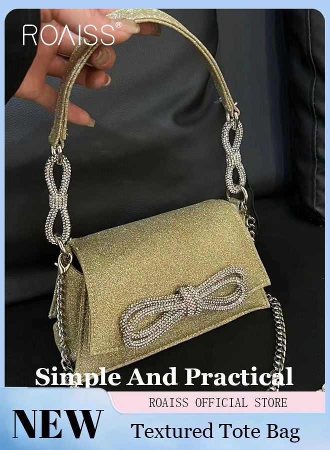 Women's Evening Bag Clutch Purse Glitter Party Handbag with Chain Ladies Crystal Rhinestone Women Clutch Bag Elegant Shoulder Messenger Bag