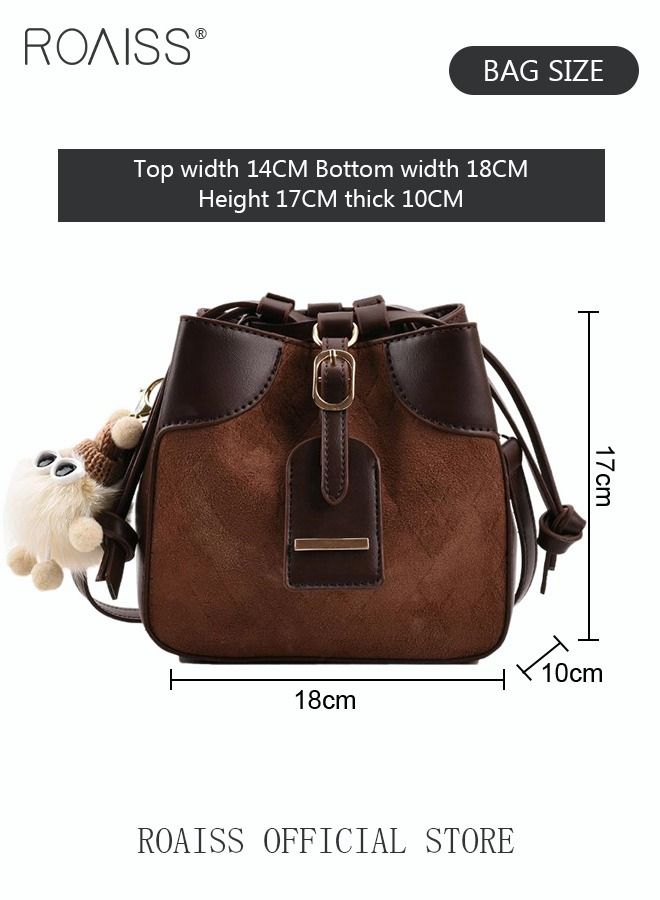 Bucket Bag for Women Can Be Used As A Cross-Body Bag Fashionable and Versatile Retro Casual