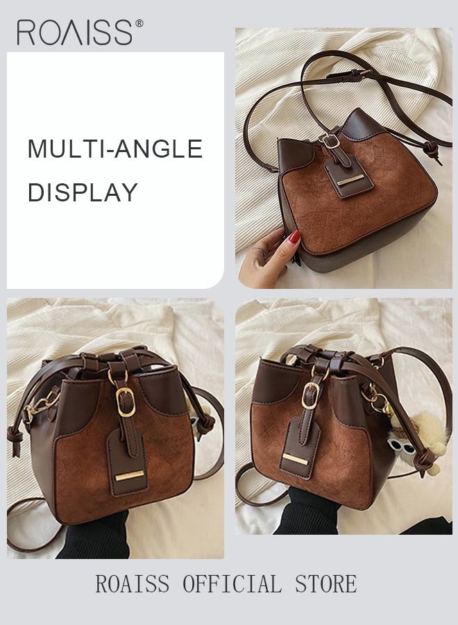 Bucket Bag for Women Can Be Used As A Cross-Body Bag Fashionable and Versatile Retro Casual