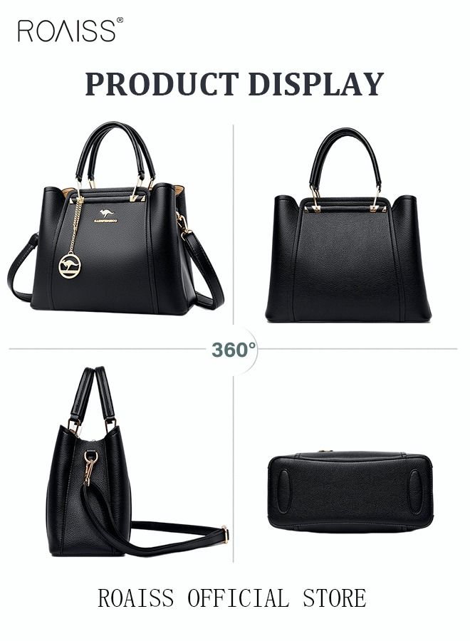 Leather Women Shoulder Bag Women's Handbag Elegant Patent Leather Bag Waterproof Handbag Shoulder Bag Women Large Capacity Bag